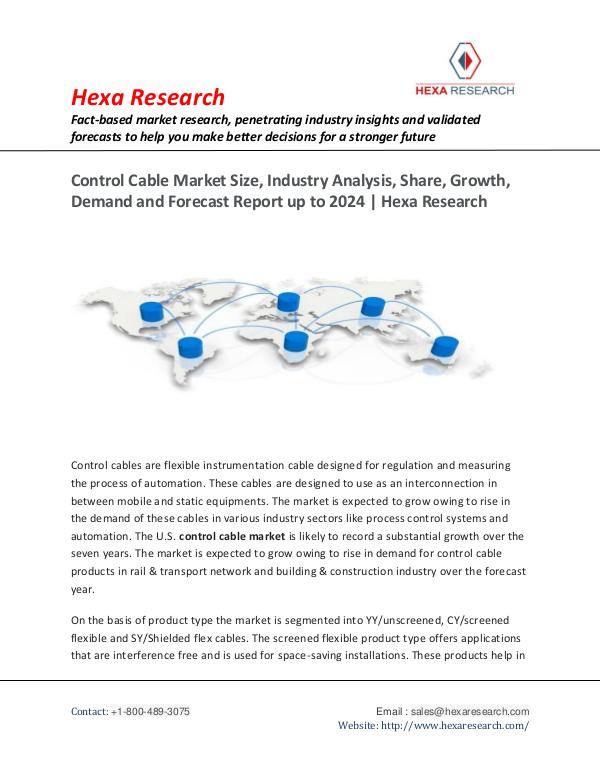 Semiconductors & Electronics Industry Control Cable Market Analysis Report, 2024