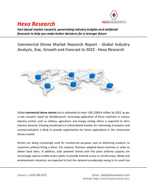 Semiconductors & Electronics Industry Commercial Drone Market Research Report, 2022