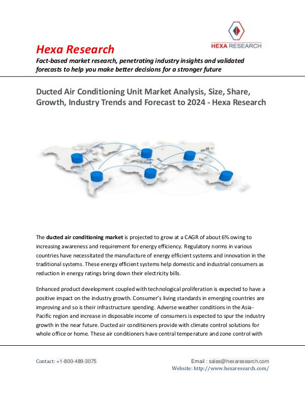 Technology Ducted Air Conditioning Unit Market Insights, 2016