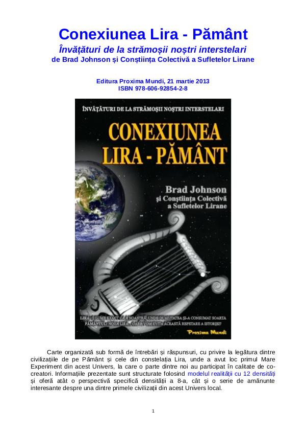 Conexiunea Lira-Pământ, de Brad Johnson