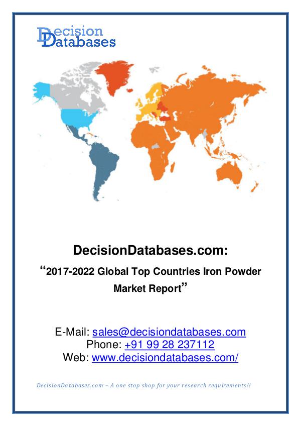 Market Report - Iron Powder Market Size, Sales, Revenue