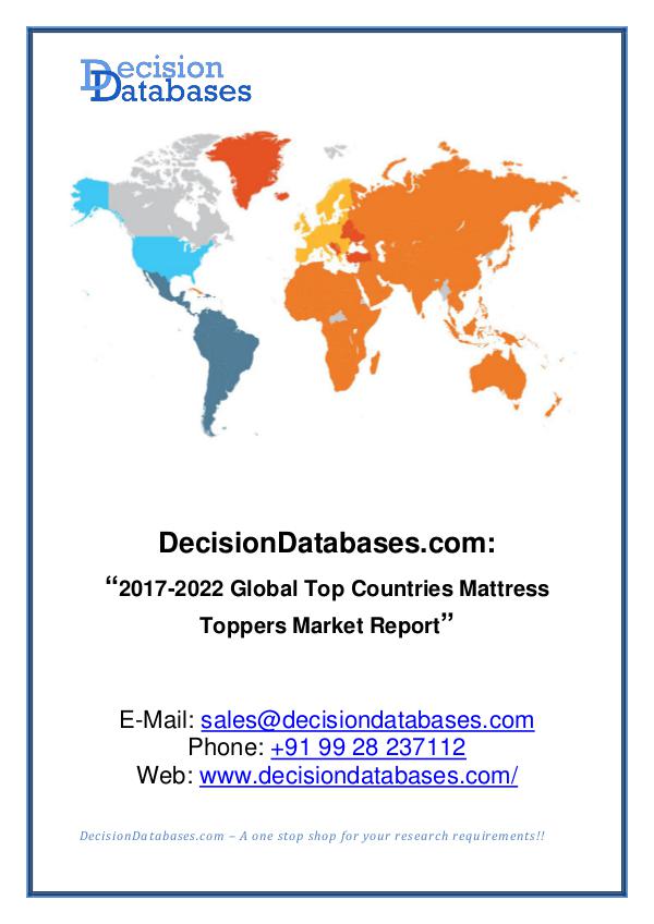 Market Report - Global Mattress Toppers Market : Industry Overview