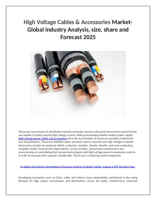 High Voltage Cables & Accessories Market