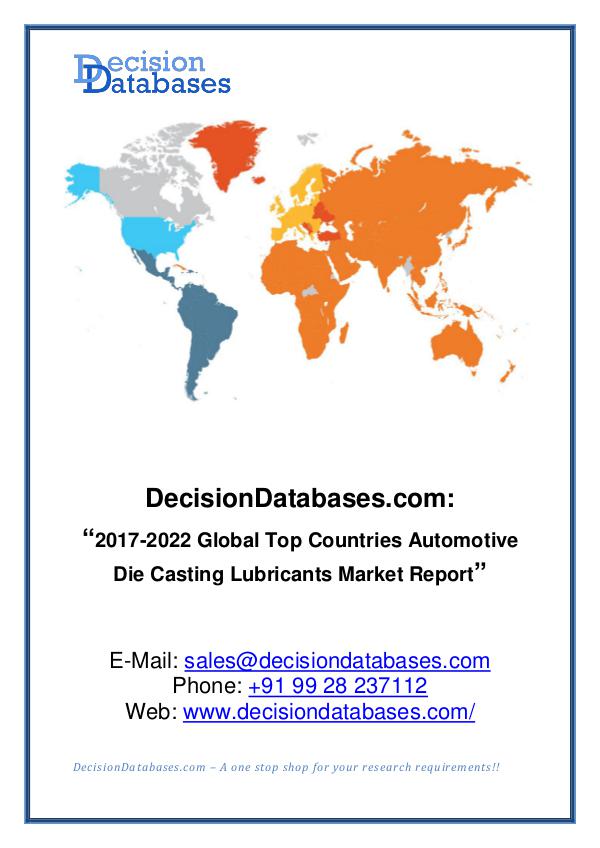 Market Report - Automotive Die Casting Lubricants Market Analysis