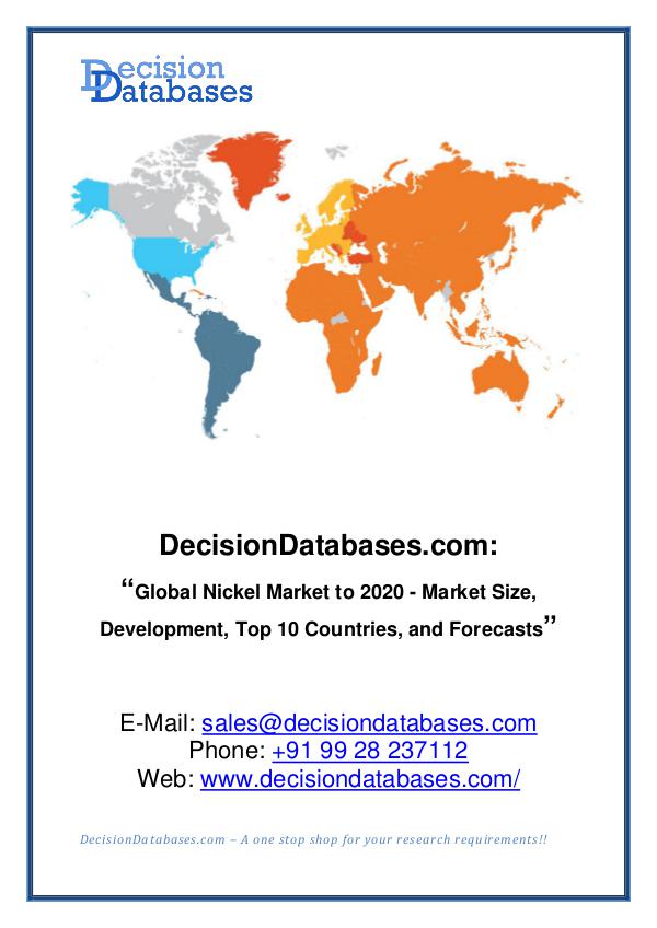 Market Report - Global Nickel Market Share and Forecasts to 2020