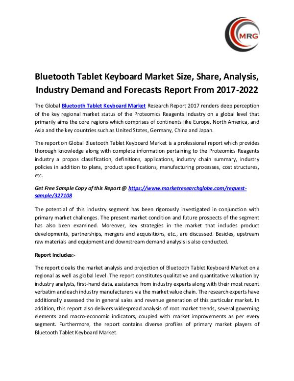 QY Research Groups Bluetooth Tablet Keyboard Market Size, Share, Anal