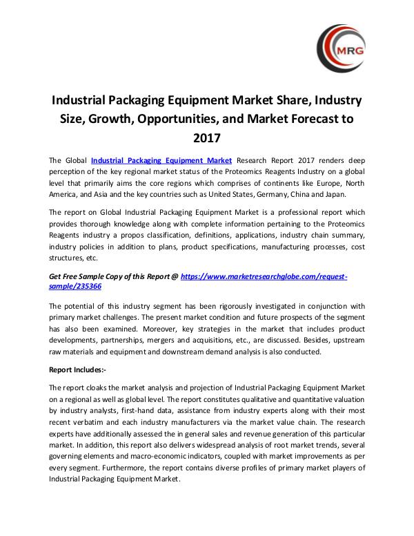 QY Research Groups Industrial Packaging Equipment Market Share, Indus