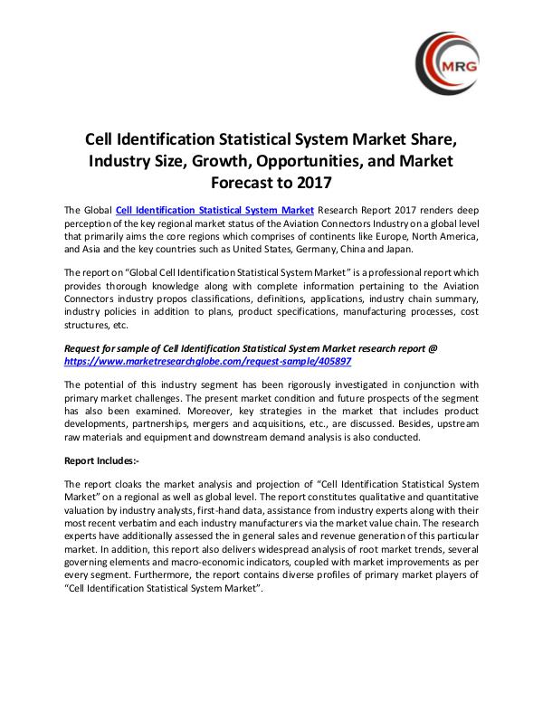 Cell Identification Statistical System Market Shar