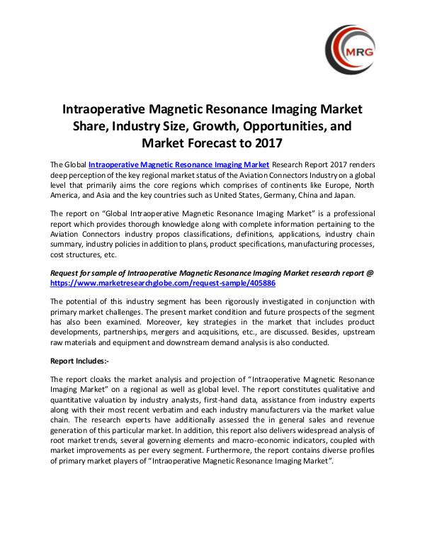 Intraoperative Magnetic Resonance Imaging Market S