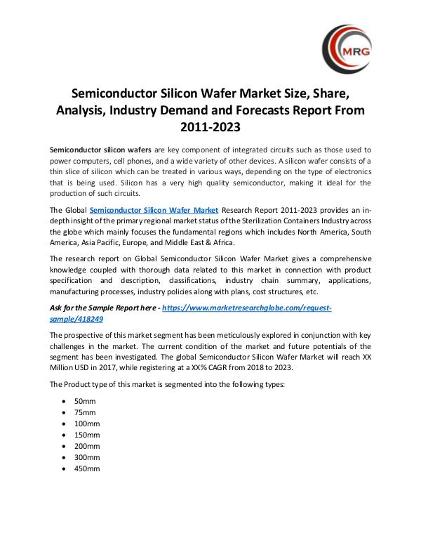 QY Research Groups Semiconductor Silicon Wafer Market Size, Share, An