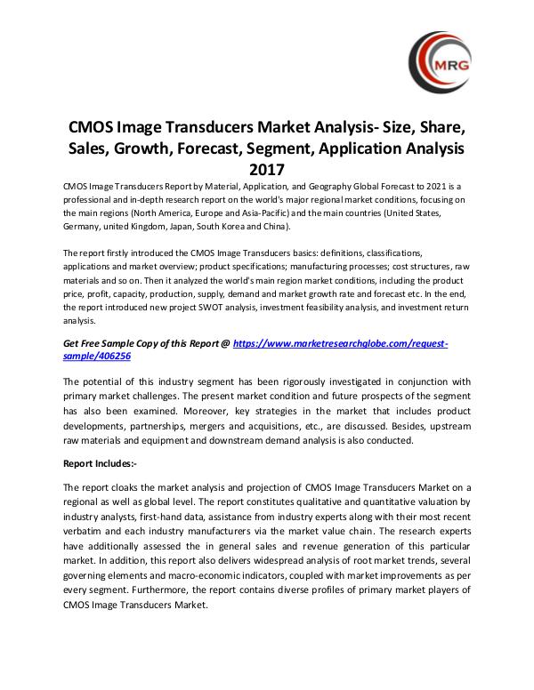 QY Research Groups CMOS Image Transducers Market Analysis- Size, Shar