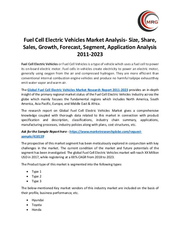 QY Research Groups Fuel Cell Electric Vehicles Market Analysis- Size,