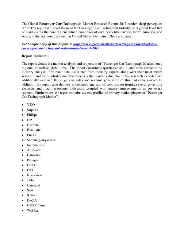 Passenger Car Tachograph Market