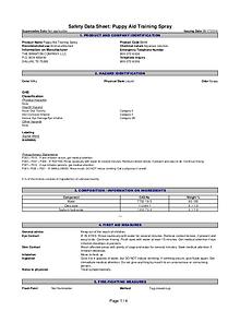 Cleaning & Odour Remover MSDS