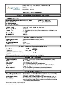 Vet Lines MSDS