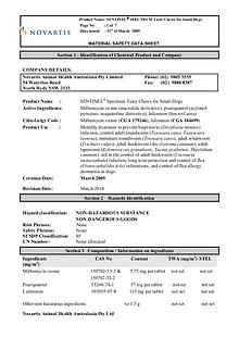 Vet Lines MSDS