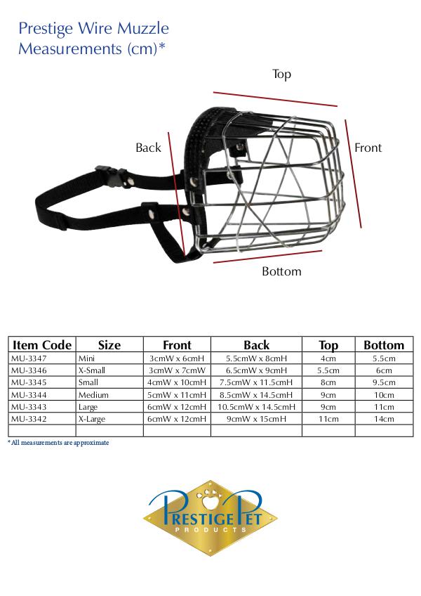 Prestige Wire DOG MUZZLE