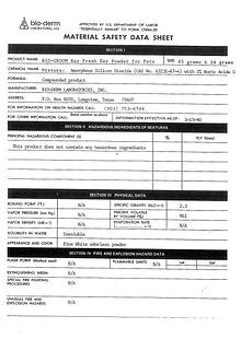 Bio-Groom MSDS