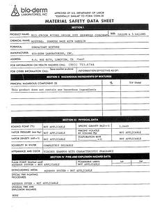 Bio-Groom MSDS