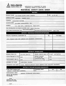 Bio-Groom MSDS