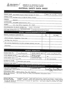 Bio-Groom MSDS