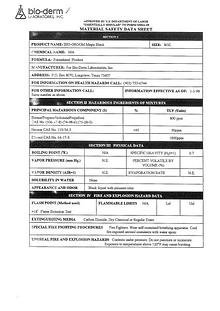 Bio-Groom MSDS