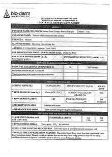 Bio-Groom MSDS