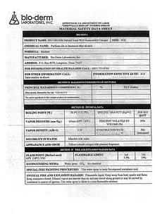 Bio-Groom MSDS