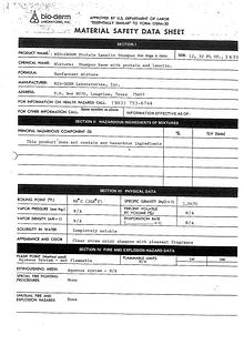 Bio-Groom MSDS