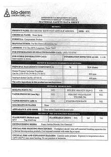 Bio-Groom MSDS