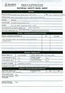 Bio-Groom MSDS