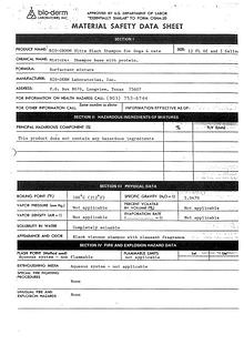 Bio-Groom MSDS