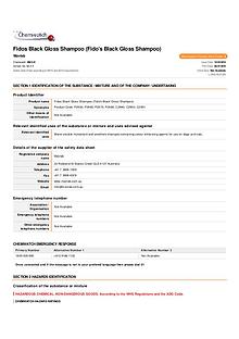 Fido's Grooming MSDS