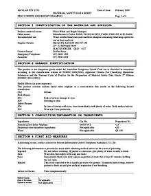 Fido's Grooming MSDS