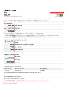 Fido's Grooming MSDS