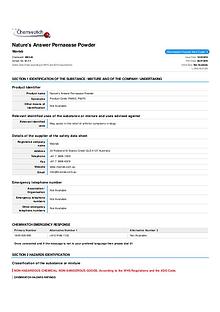 Fido's Grooming MSDS