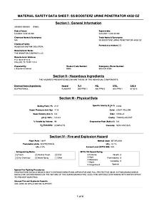 Cleaning & Odour Remover MSDS