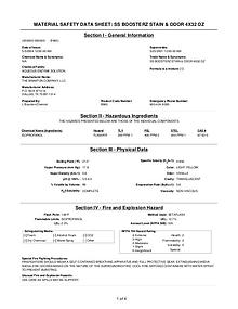 Cleaning & Odour Remover MSDS