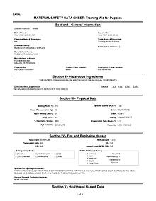 Cleaning & Odour Remover MSDS