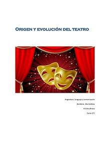 Linea de tiempo del origen y evolución del teatro