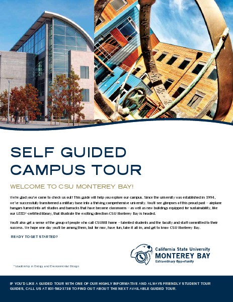 CSUMB University Communications Self-Guided Campus Tour