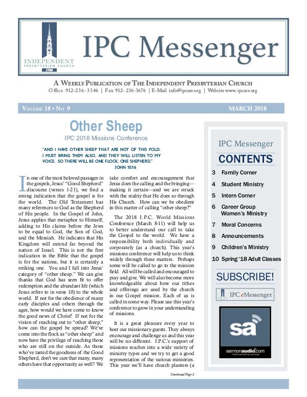 2018 Messenger March 2018 Messenger