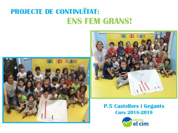 Projecte de continuïtat: Ens fem grans (P5) PROJECTE DE CONTINUÏTAT ENS FEM GRANS (2) II