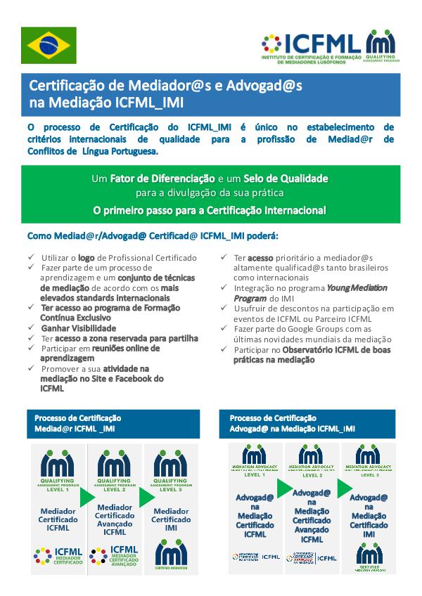 Certificação ICFML 2017 Certificação ICFML 2017