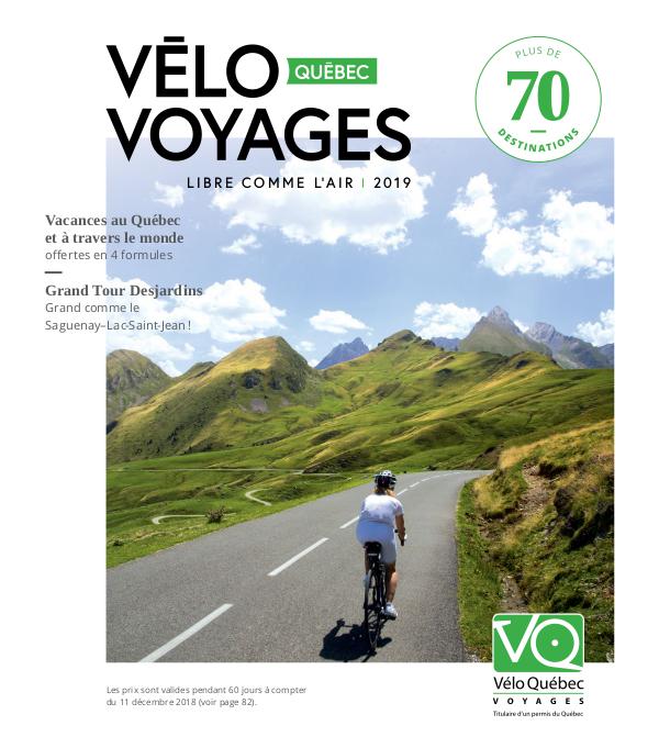 Vélo Québec Voyages Brochure 2019