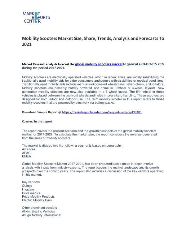 Mobility Scooters Market Growth, Drivers, Strategies and Forecasts Mobility Scooters Market