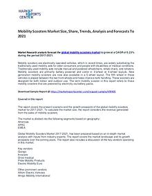 Mobility Scooters Market Growth, Drivers, Strategies and Forecasts