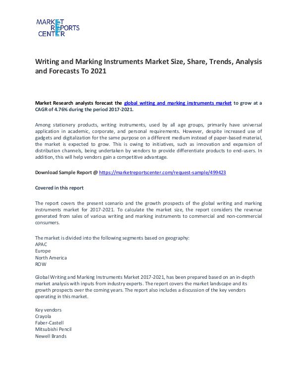 Writing and Marking Instruments Market Size, Share and Analysis Writing and Marking Instruments Market