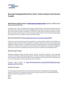 Global Beverage Packaging Market 2017-2021