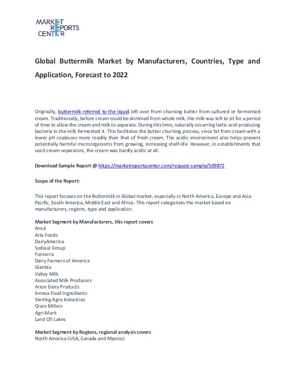 Buttermilk Market Size, Share, Demand and Forecast Buttermilk Market